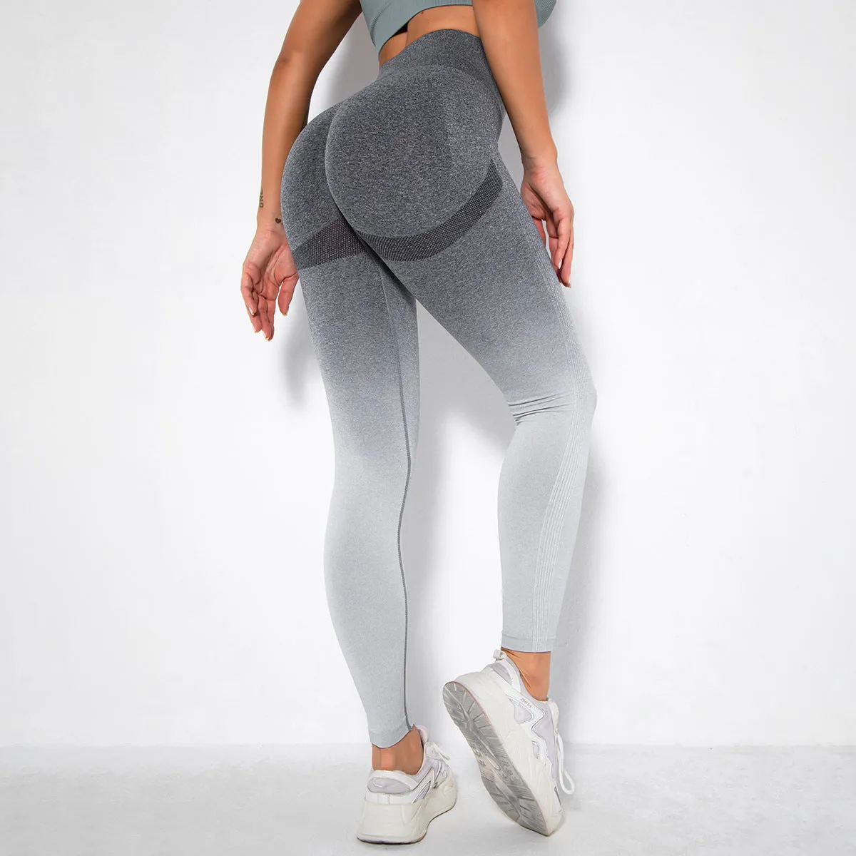 Seamless Gradient Running Tight Sweatpants Quick Dry Yoga Pants Wholesale Leggings