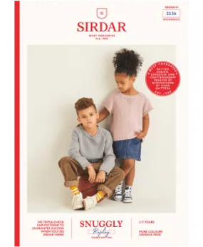 Sirdar Snuggly Replay DK Pattern 2536 - Easy Knit Sweaters