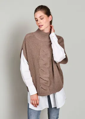 Sleeveless Cable Knit Jumper