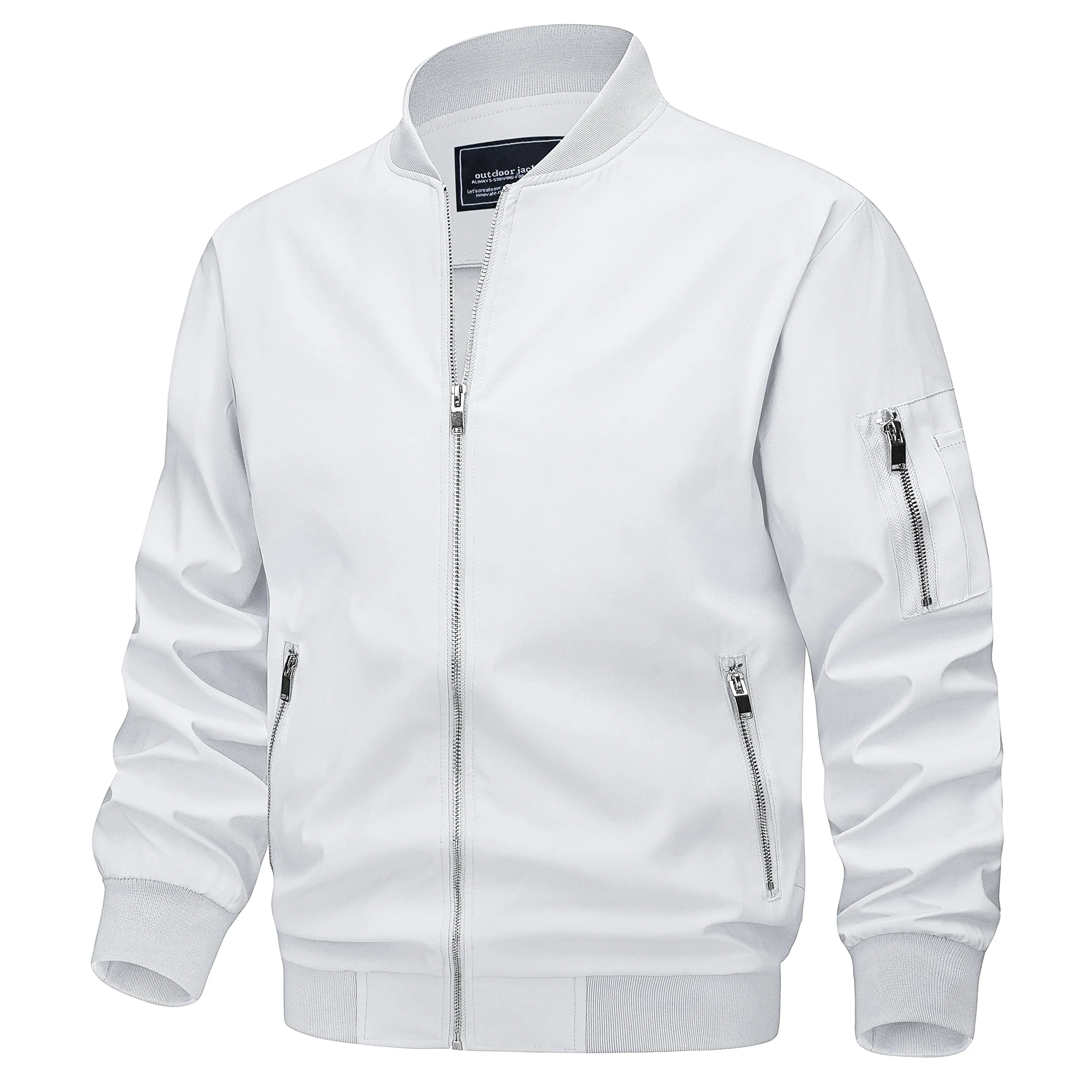 Spring Fall Thin Bomber Jackets Mens Jacket Lightweight Casual Windbreaker