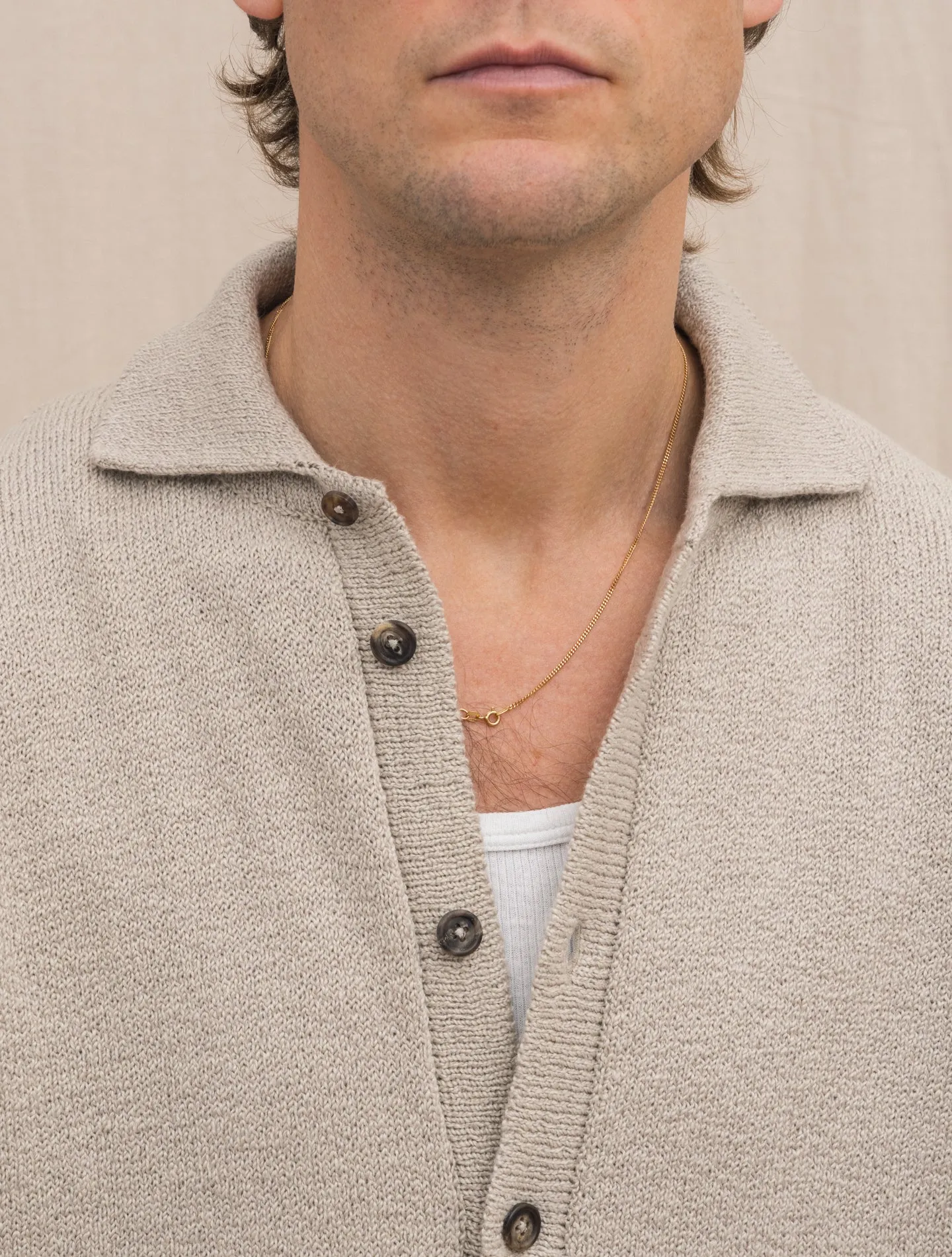 Super Soft Cotton Boucle Shirt Beige