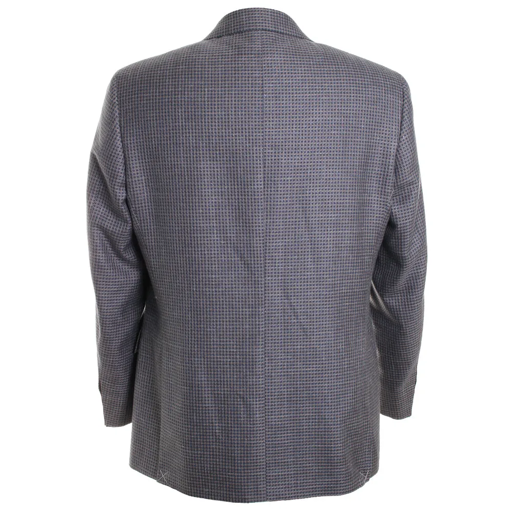 Taupe & Blue Houndstooth Sport Coat