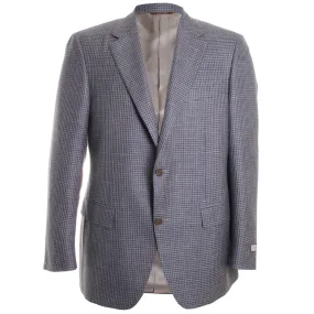 Taupe & Blue Houndstooth Sport Coat