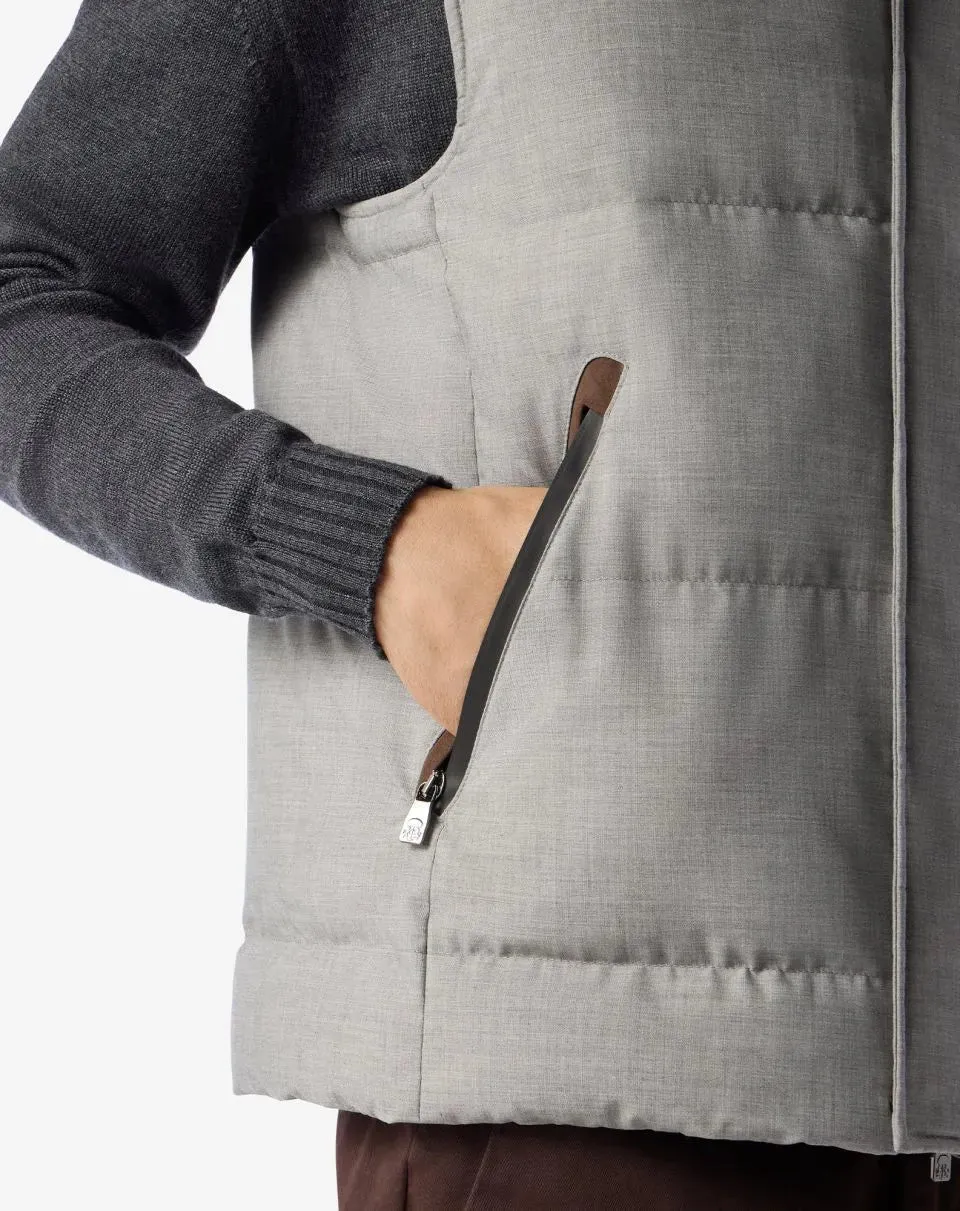 Technical poplin waistcoat