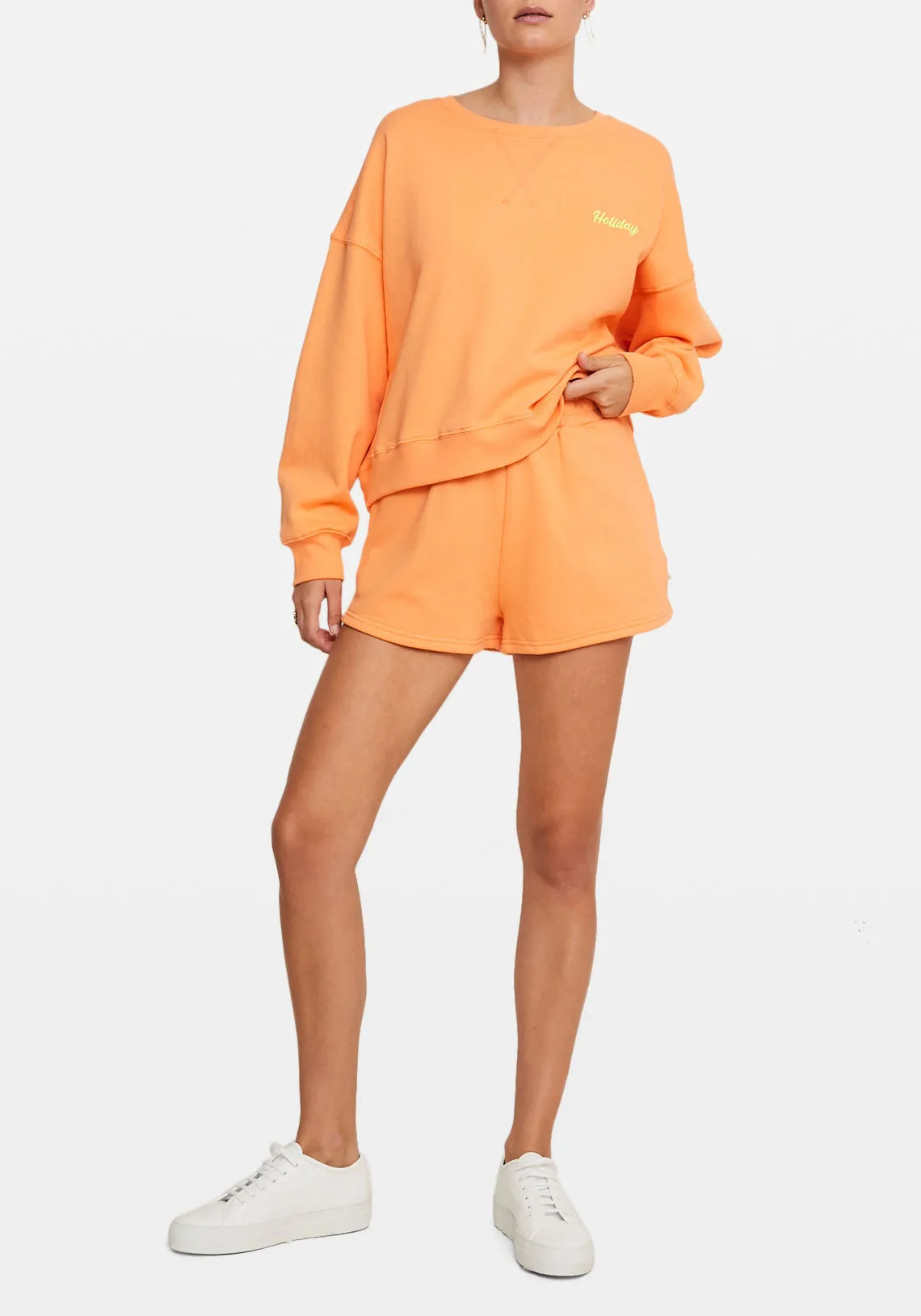 THE HOLIDAY FLEECE SWEATSHIRT PEACHY