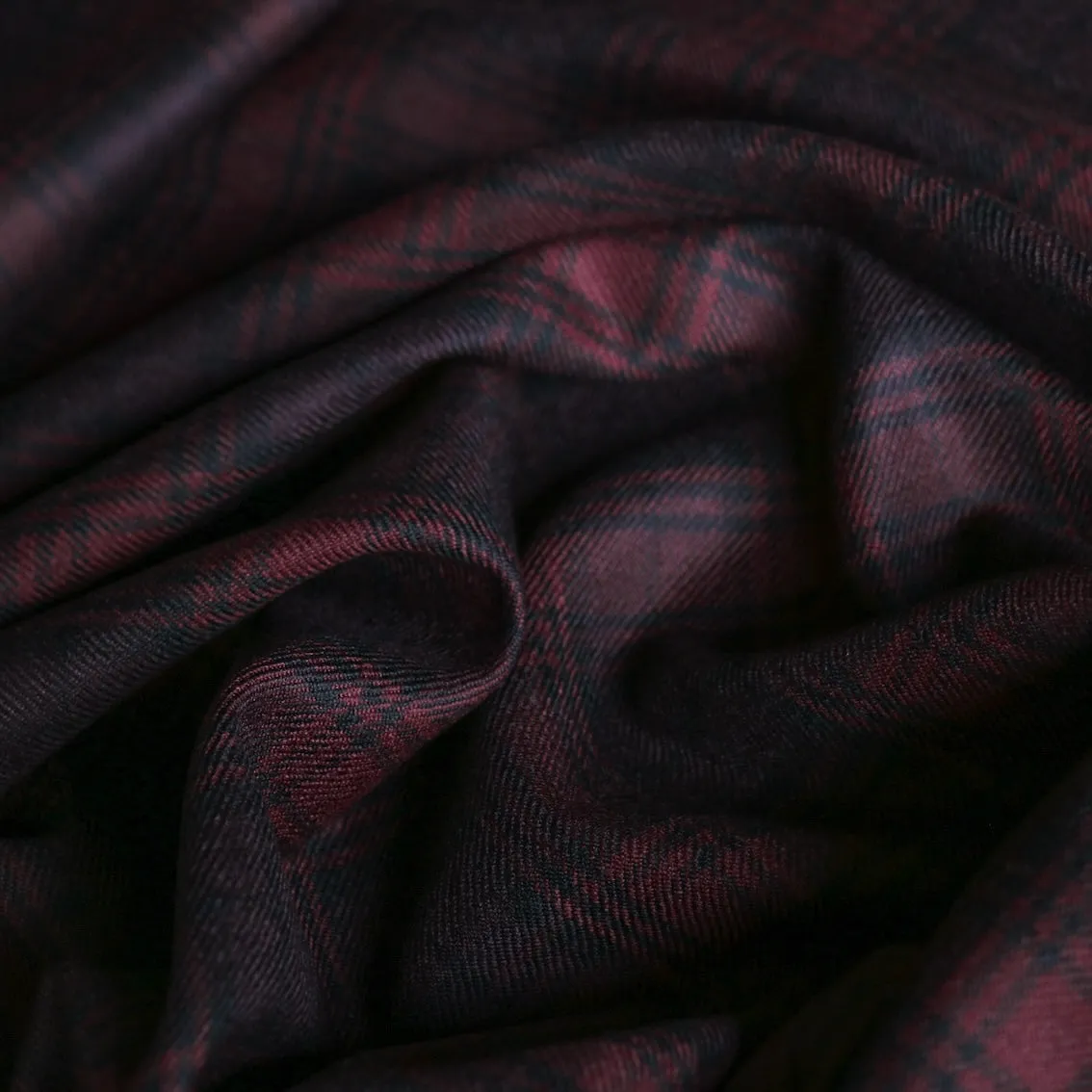 Verona Claret Check Wool