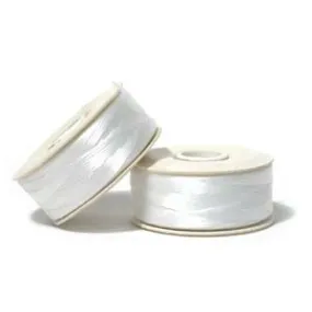 White Nymo Bobbin Thread, Size B, 0.20mm, 72 yards, cor0343
