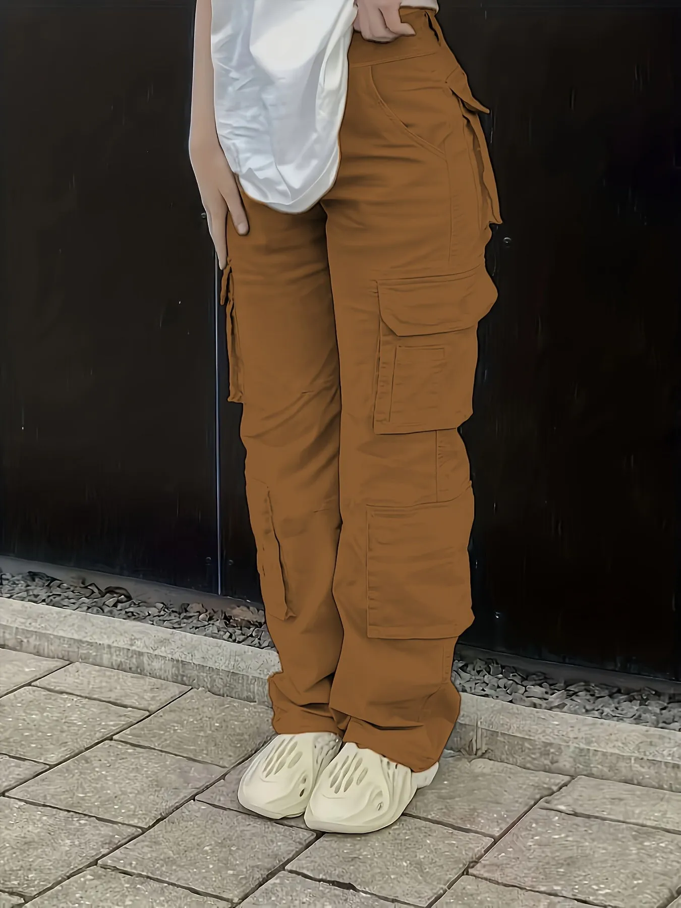 Y2k Multi-pocket Wide Leg Jeans, Hip Hop Style Leisure Loose Denim Cargo Pants, Women's Denim Jeans & Clothing - Perfect For Fall & Winter