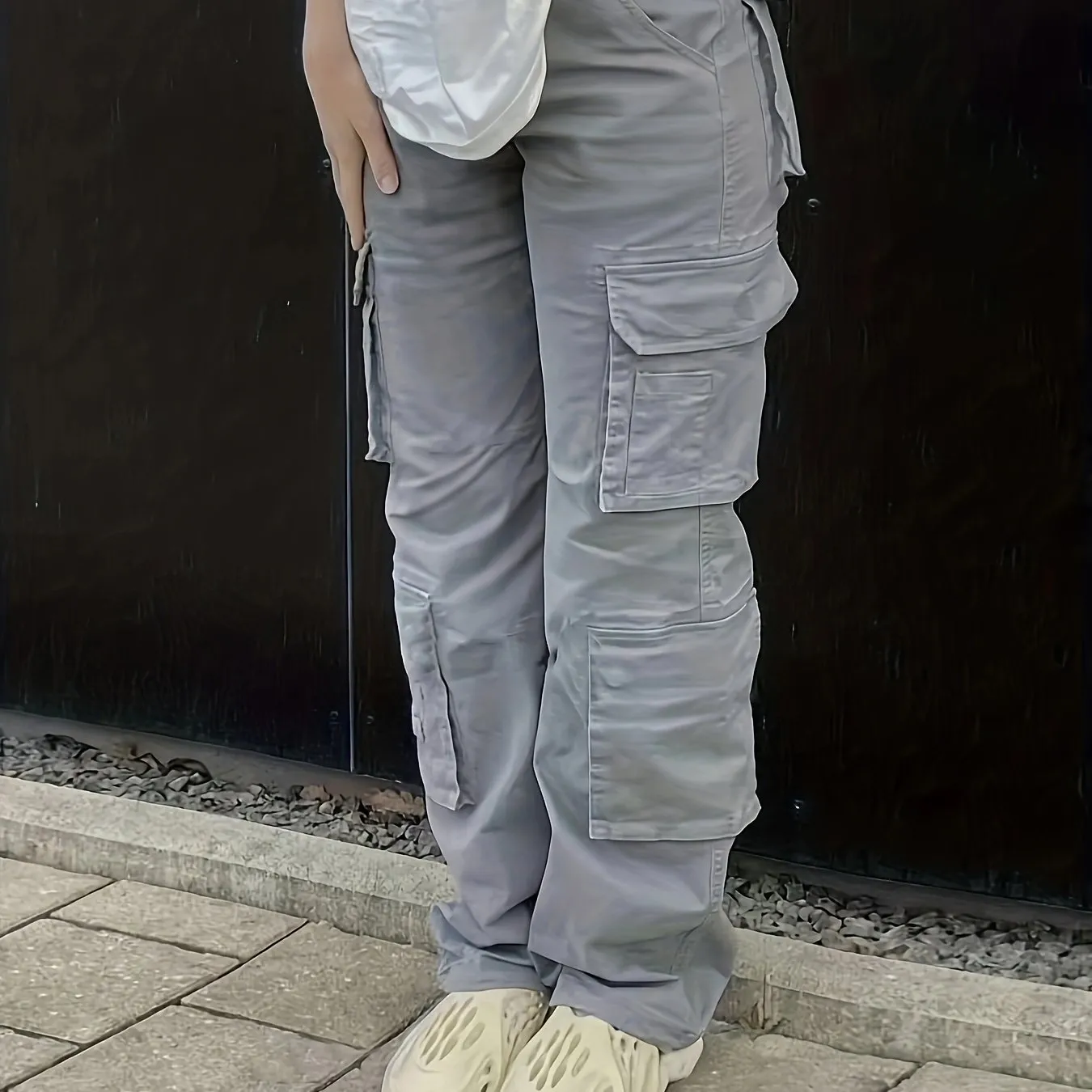 Y2k Multi-pocket Wide Leg Jeans, Hip Hop Style Leisure Loose Denim Cargo Pants, Women's Denim Jeans & Clothing - Perfect For Fall & Winter