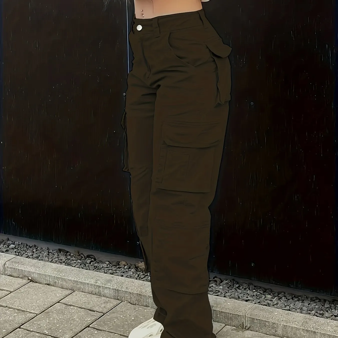 Y2k Multi-pocket Wide Leg Jeans, Hip Hop Style Leisure Loose Denim Cargo Pants, Women's Denim Jeans & Clothing - Perfect For Fall & Winter