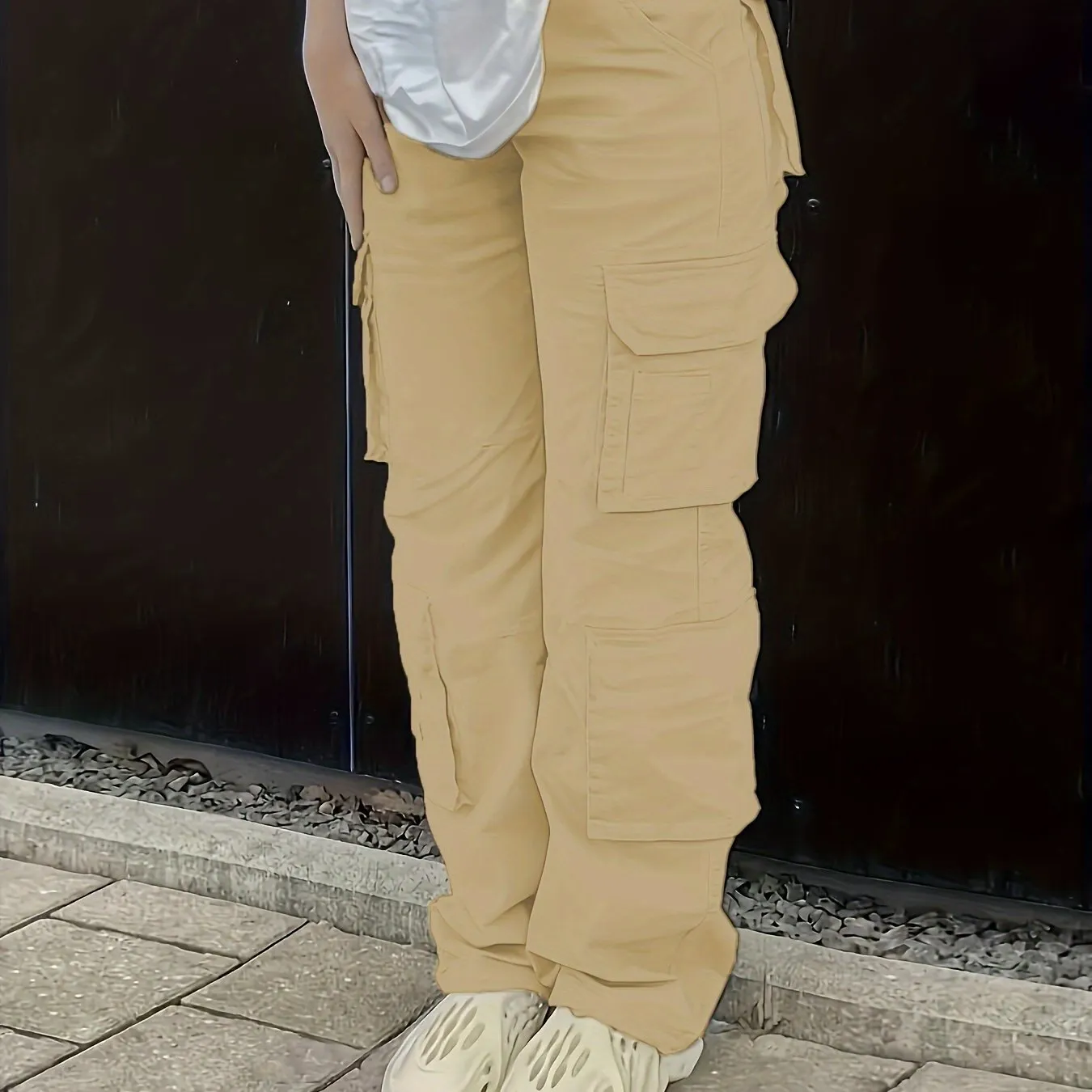 Y2k Multi-pocket Wide Leg Jeans, Hip Hop Style Leisure Loose Denim Cargo Pants, Women's Denim Jeans & Clothing - Perfect For Fall & Winter