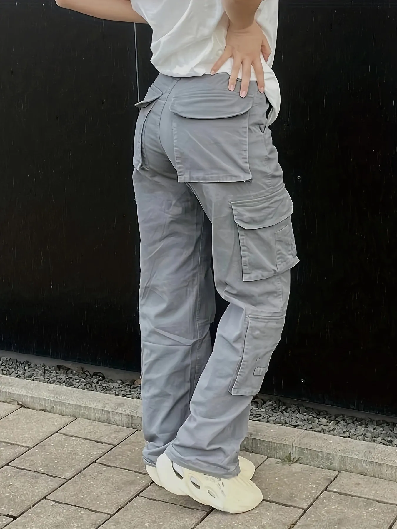 Y2k Multi-pocket Wide Leg Jeans, Hip Hop Style Leisure Loose Denim Cargo Pants, Women's Denim Jeans & Clothing - Perfect For Fall & Winter
