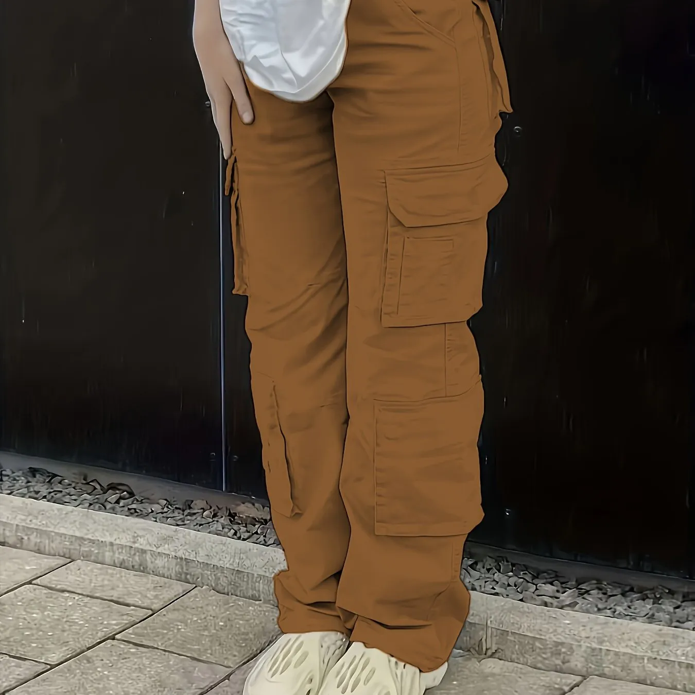 Y2k Multi-pocket Wide Leg Jeans, Hip Hop Style Leisure Loose Denim Cargo Pants, Women's Denim Jeans & Clothing - Perfect For Fall & Winter