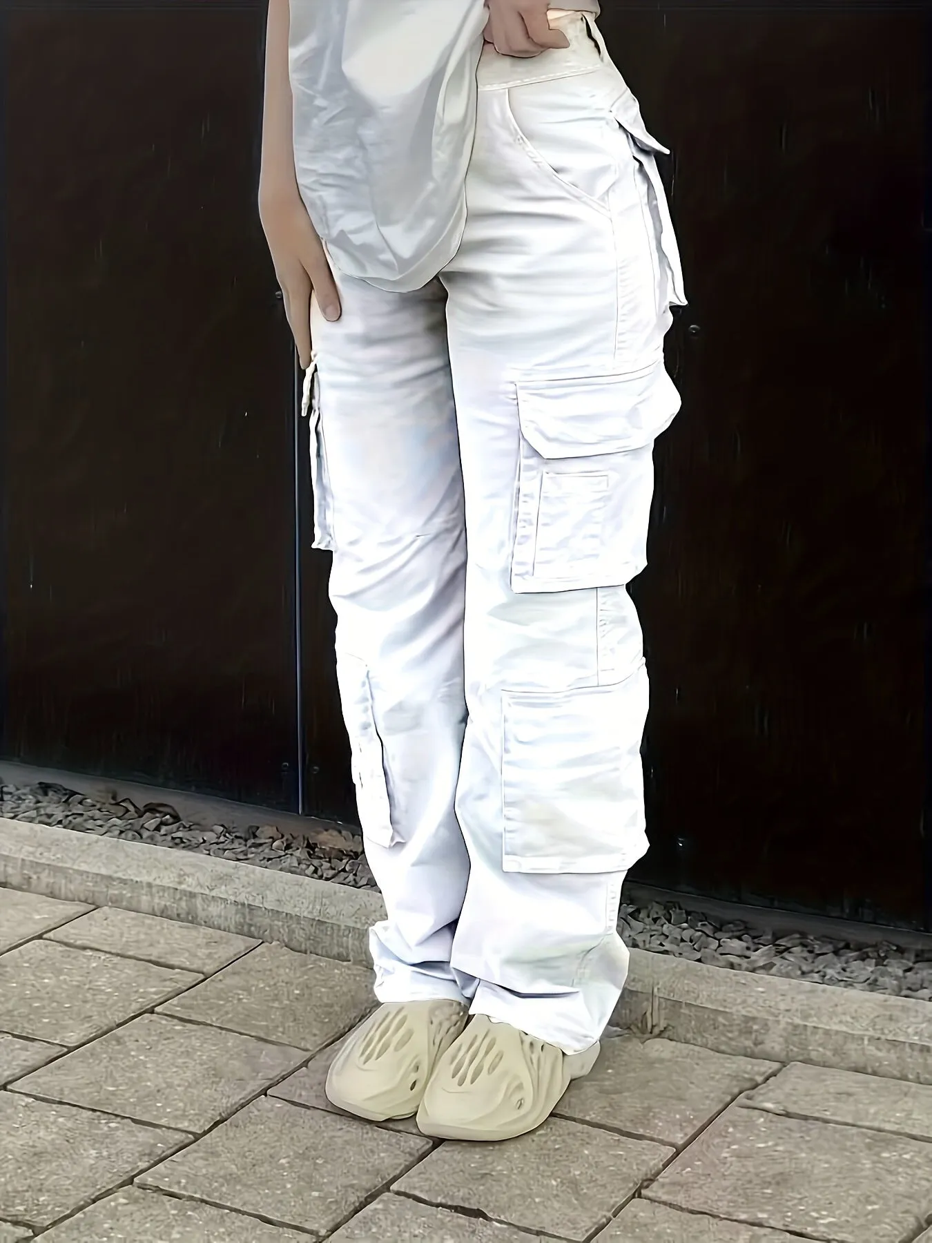 Y2k Multi-pocket Wide Leg Jeans, Hip Hop Style Leisure Loose Denim Cargo Pants, Women's Denim Jeans & Clothing - Perfect For Fall & Winter