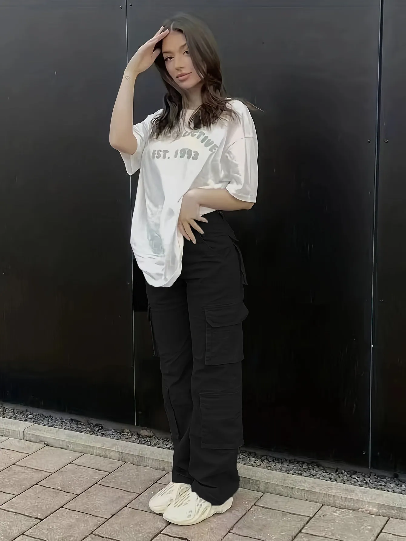 Y2k Multi-pocket Wide Leg Jeans, Hip Hop Style Leisure Loose Denim Cargo Pants, Women's Denim Jeans & Clothing - Perfect For Fall & Winter