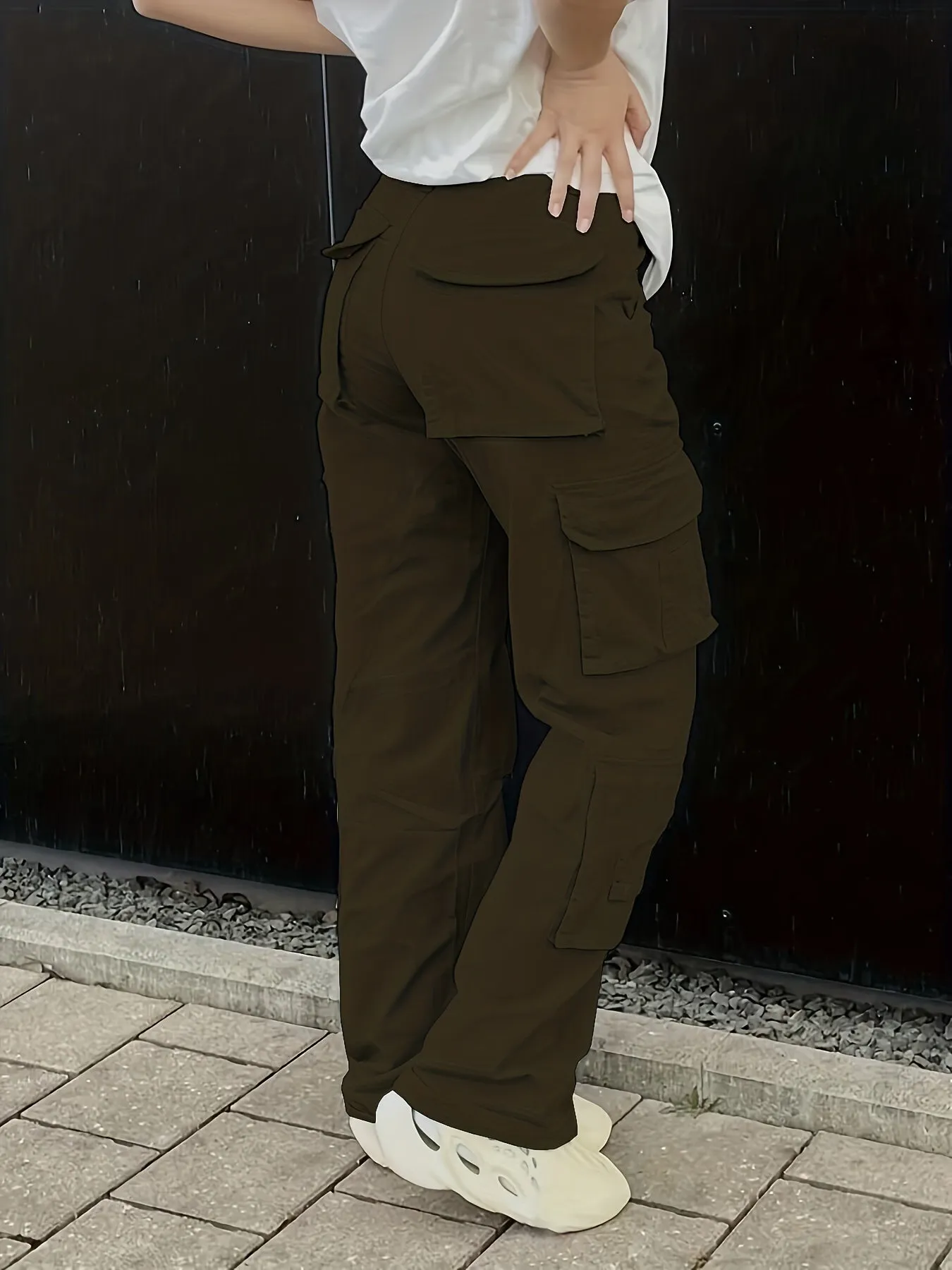 Y2k Multi-pocket Wide Leg Jeans, Hip Hop Style Leisure Loose Denim Cargo Pants, Women's Denim Jeans & Clothing - Perfect For Fall & Winter