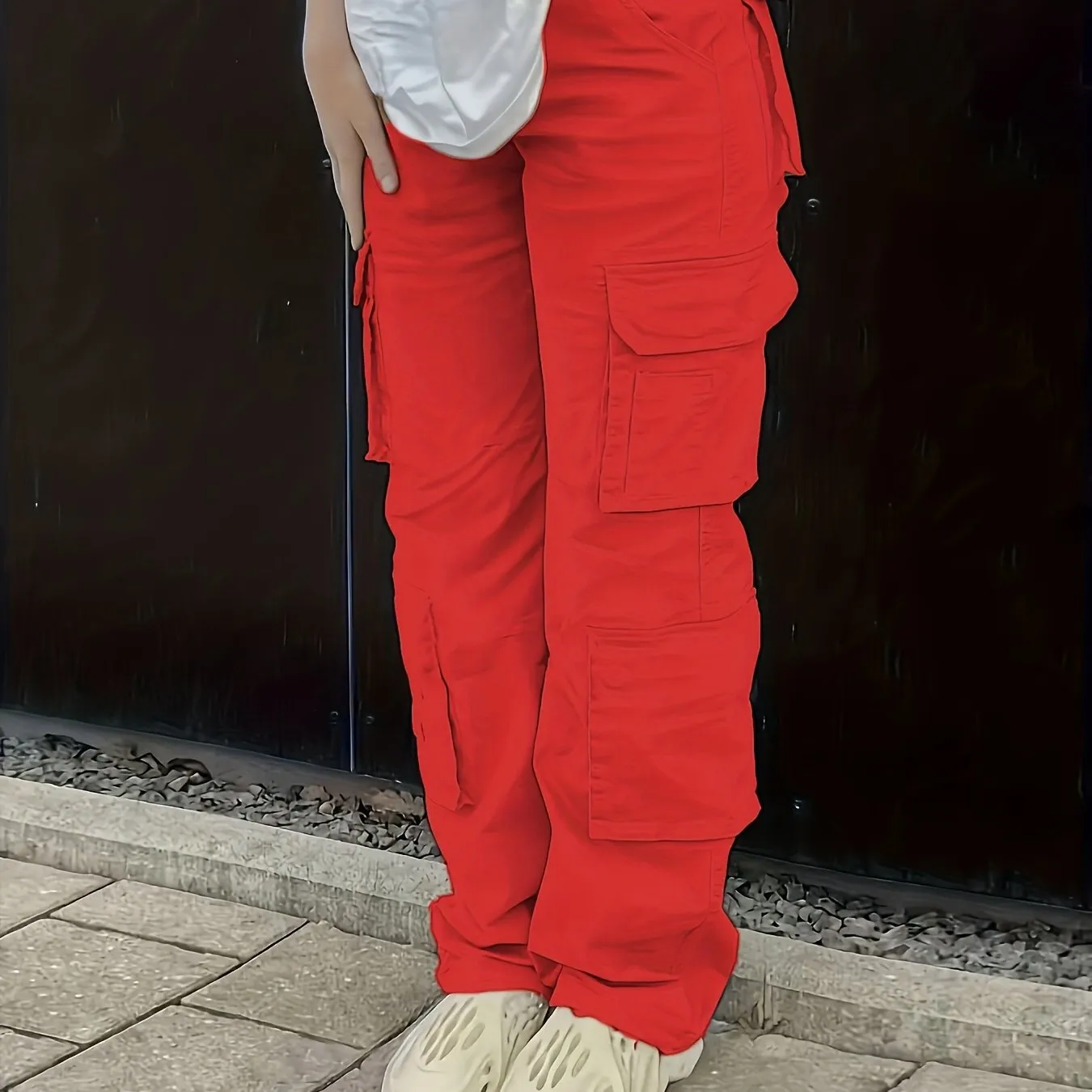 Y2k Multi-pocket Wide Leg Jeans, Hip Hop Style Leisure Loose Denim Cargo Pants, Women's Denim Jeans & Clothing - Perfect For Fall & Winter