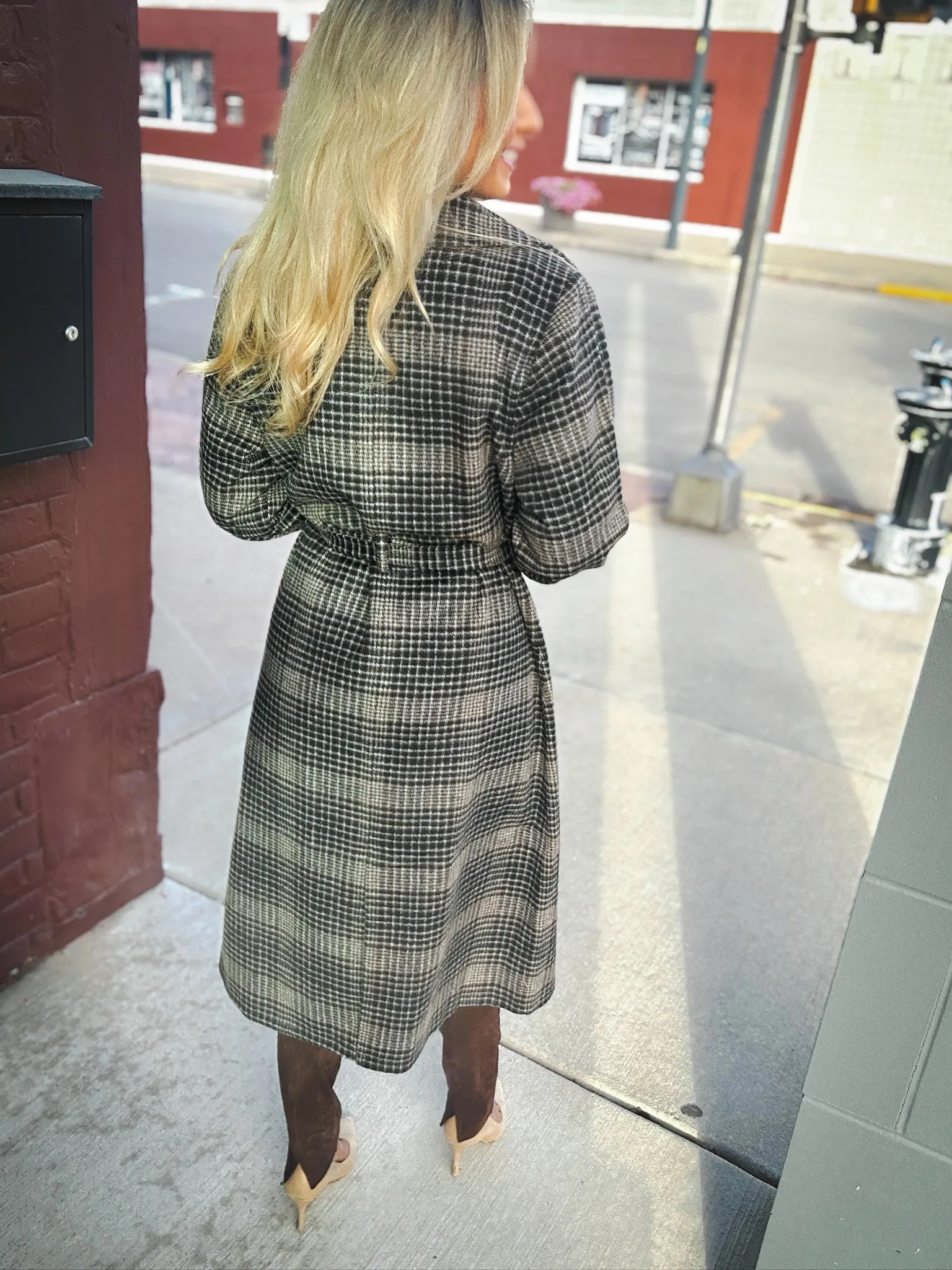Z Supply Jackie Plaid Trench