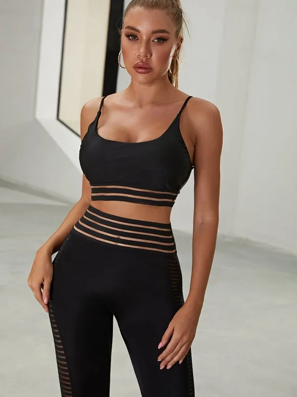 ❤ZASUWA Female Sheer Mesh Scrunch Bum Quick-dry Leggings